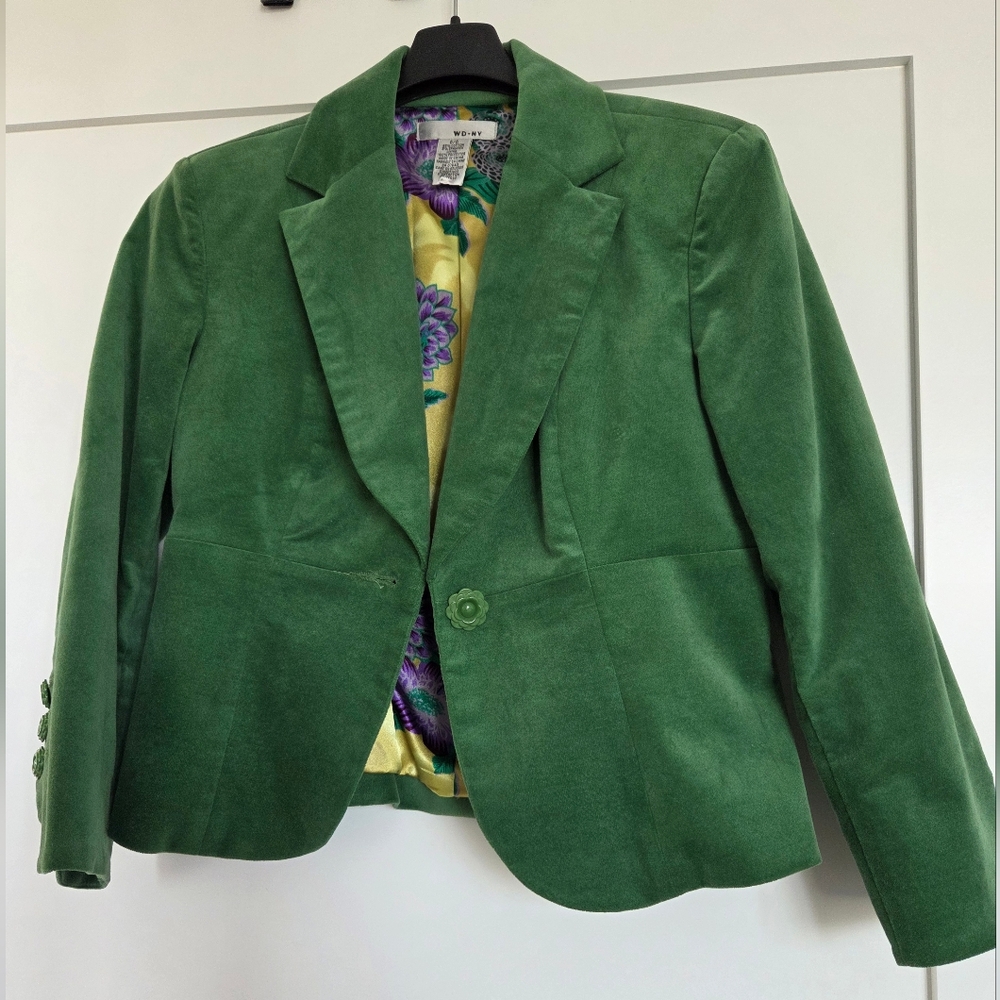 WD.NY Green Velvet Blazer